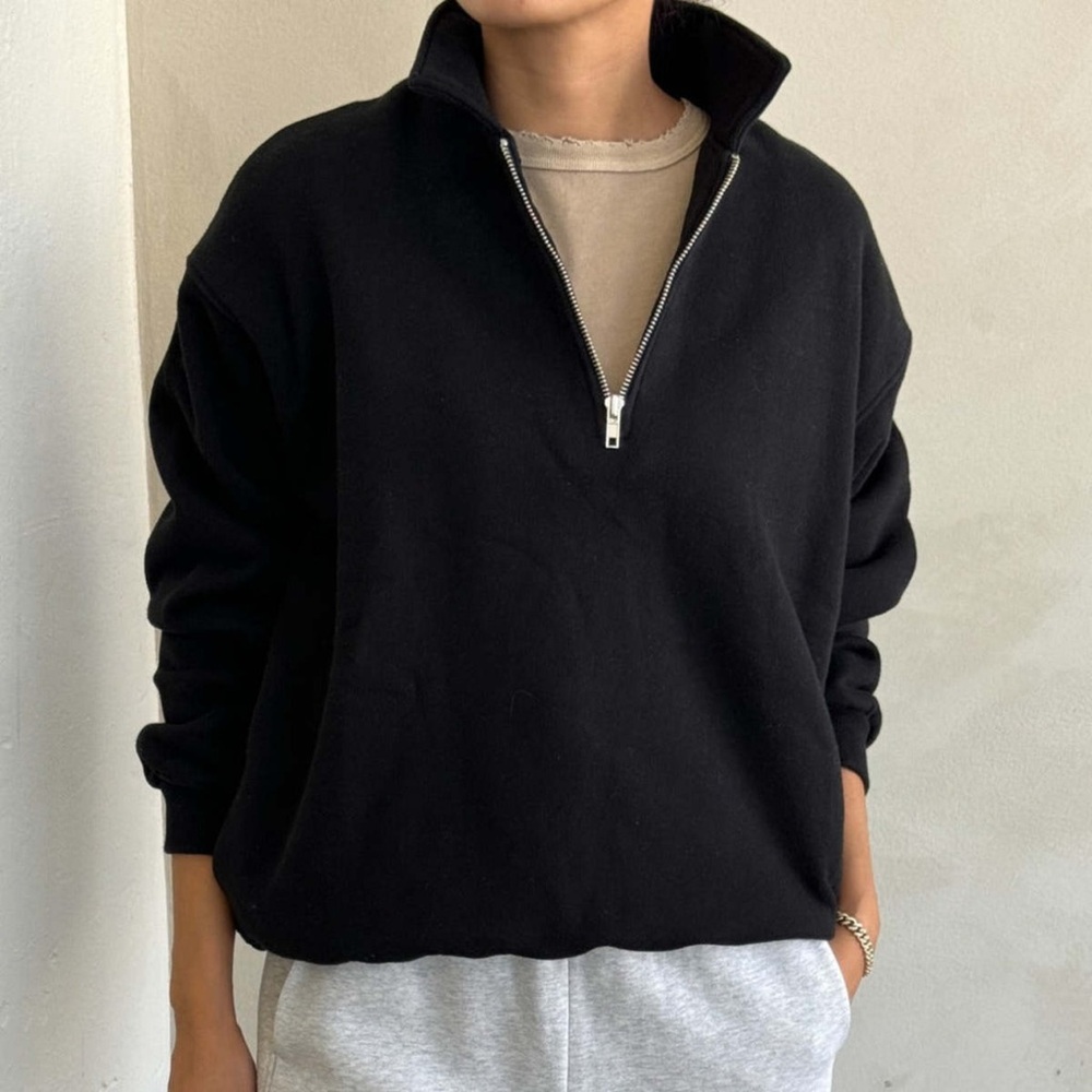 Le Bon Shoppe Half Zip Sweatshirt French Terry Medium